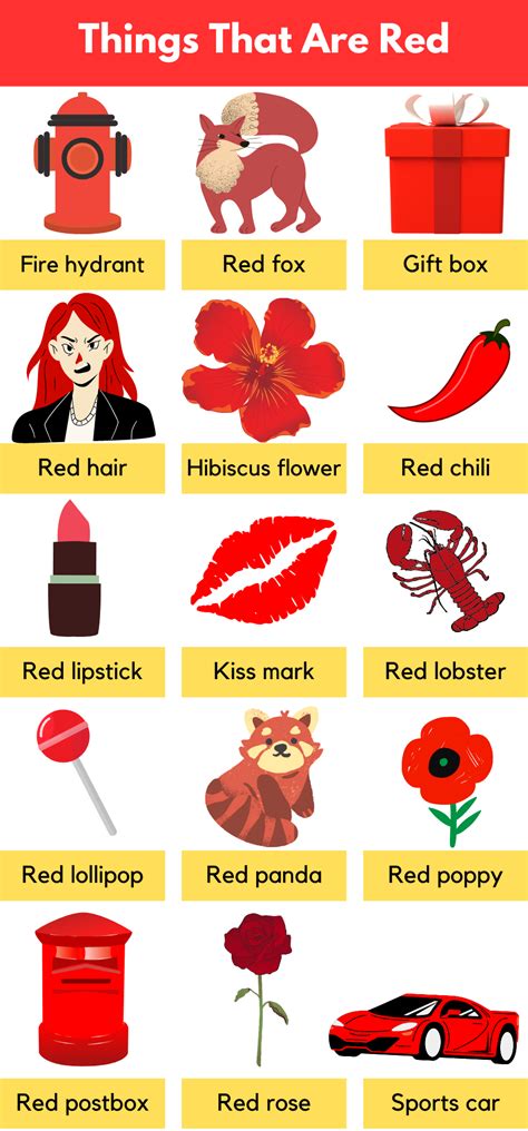 List of red.